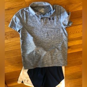 Under Armour shorts/polo shirt lot size 6
